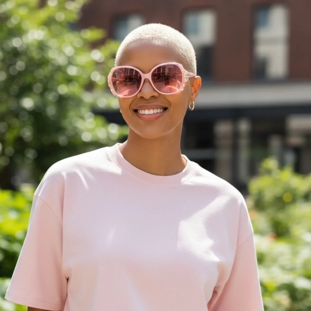 SUNGLASSES: Light Pink Frame & Lens w/Exquisite Matching Rhinestones, NWT